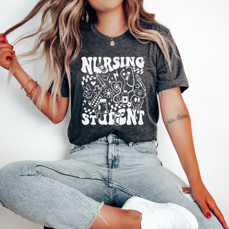Nursing Student Shirt, Nursing Student Gift, Future Nurse Shirt, Nursing School Shirt, RN Shirt, Womens Nursing Student Tees image 1