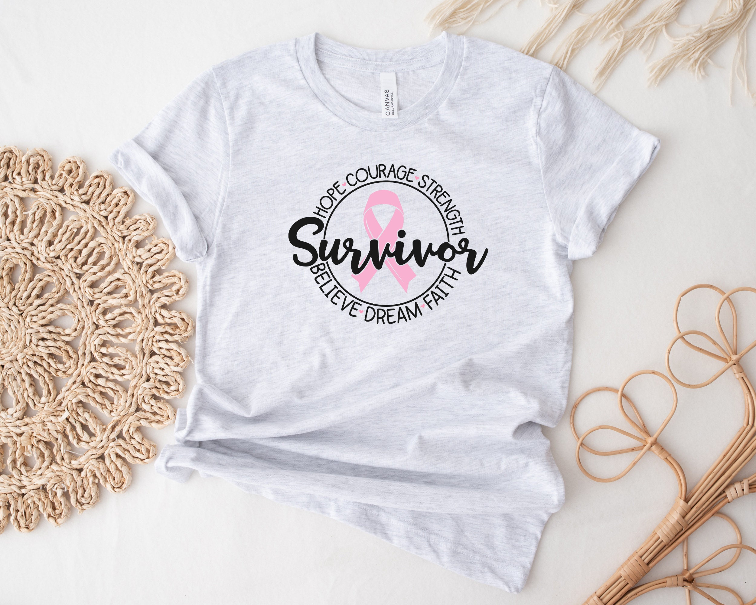 Cancer Survivor Shirt, Breast Cancer Survivor Gift, Pink Ribbon Shirt ...