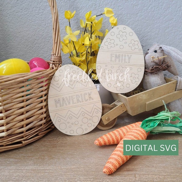 Easter Egg Basket Filler Digital SVG File for Laser