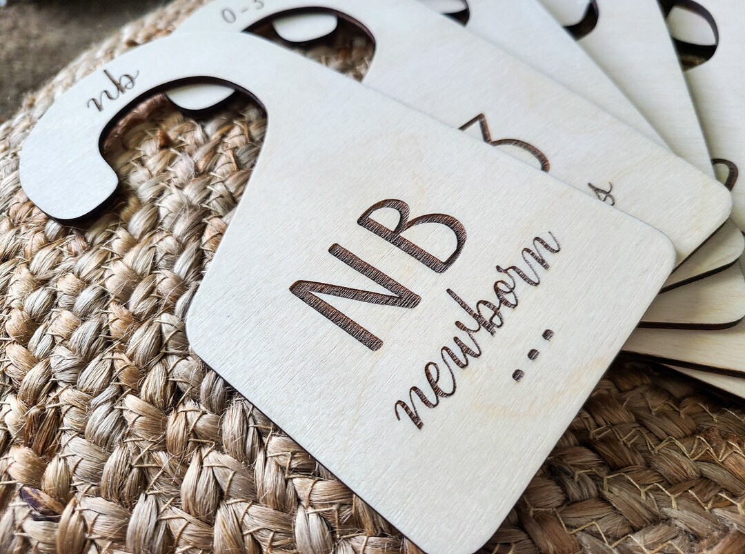 Baby Clothes Closet Dividers, Wooden Baby Gifts, Wooden Baby Clothes