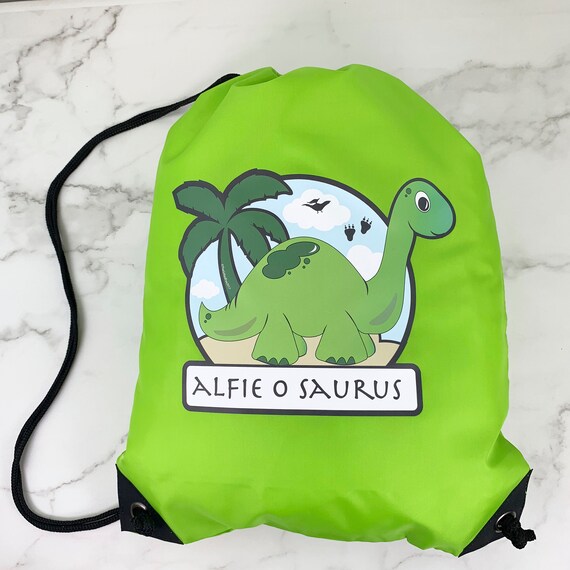 PE SWIMMING BAG DANCE *KIDS NAMED GIFT* PERSONALISED CARTOON TIGER GYM