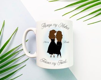 Personalised Mothers Day Ceramic White Mug, Mother & Daughter Gift, Name on Mug, FREE UK POSTAGE