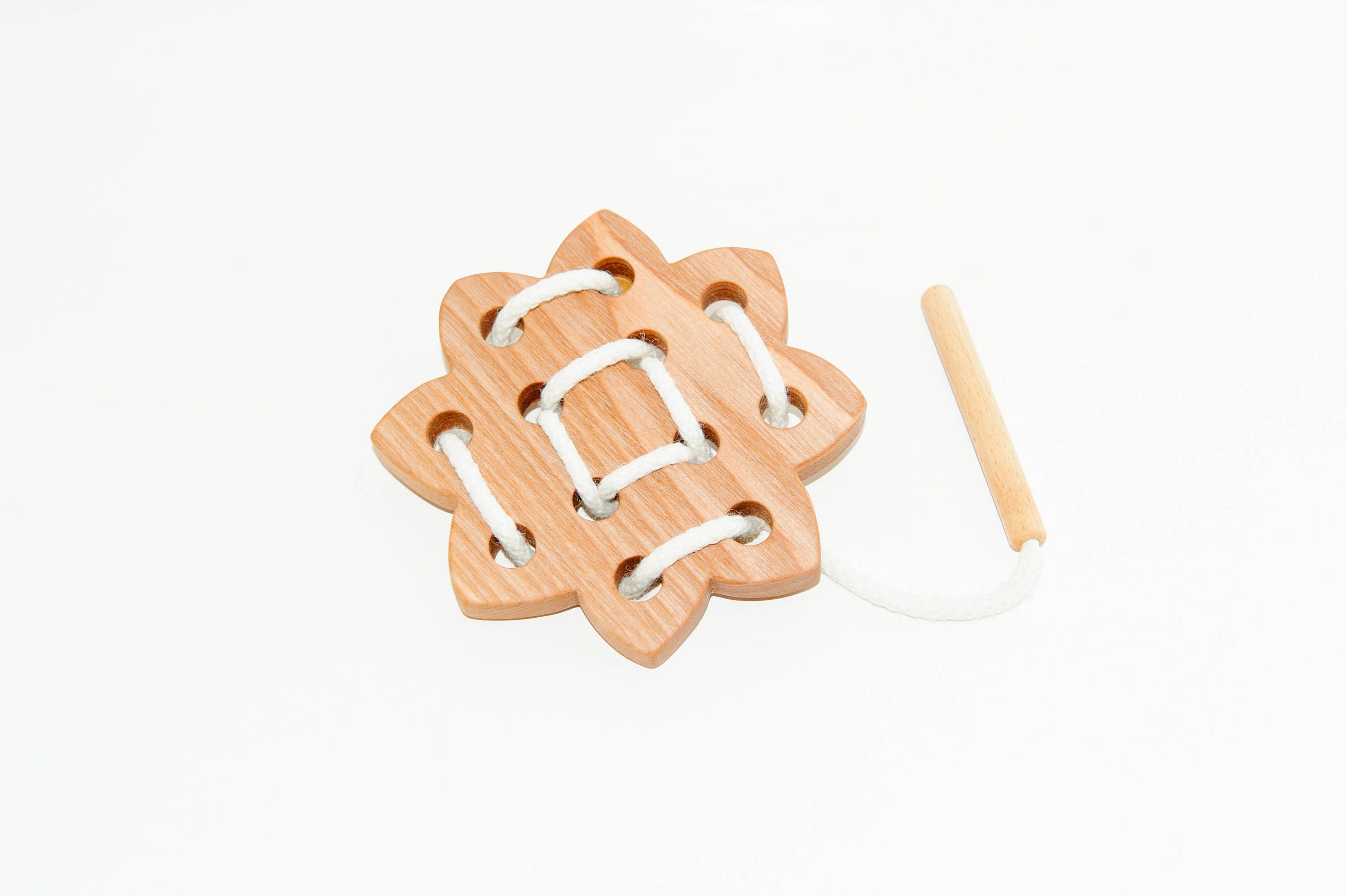 Wooden lacing sun toy Educational toy Montessori toys Etsy