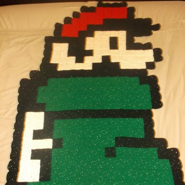 8-Bit Mario in a Boot Rug, Blanket, or Wall Hanging!