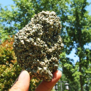 Natural Peruvian Pyrite Cluster | Raw Glittery Mineral Specimen  336g