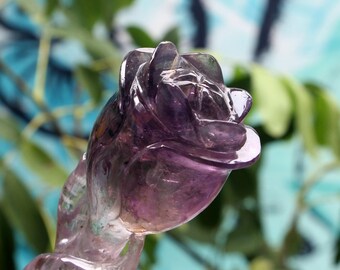 Natural Amethyst Rose,Amethyst Flower,Quartz Flower,Crystal Rose,Crystal Flower，wedding gift/Mineral Specimen,Home Decor,Crystal Gifts#1