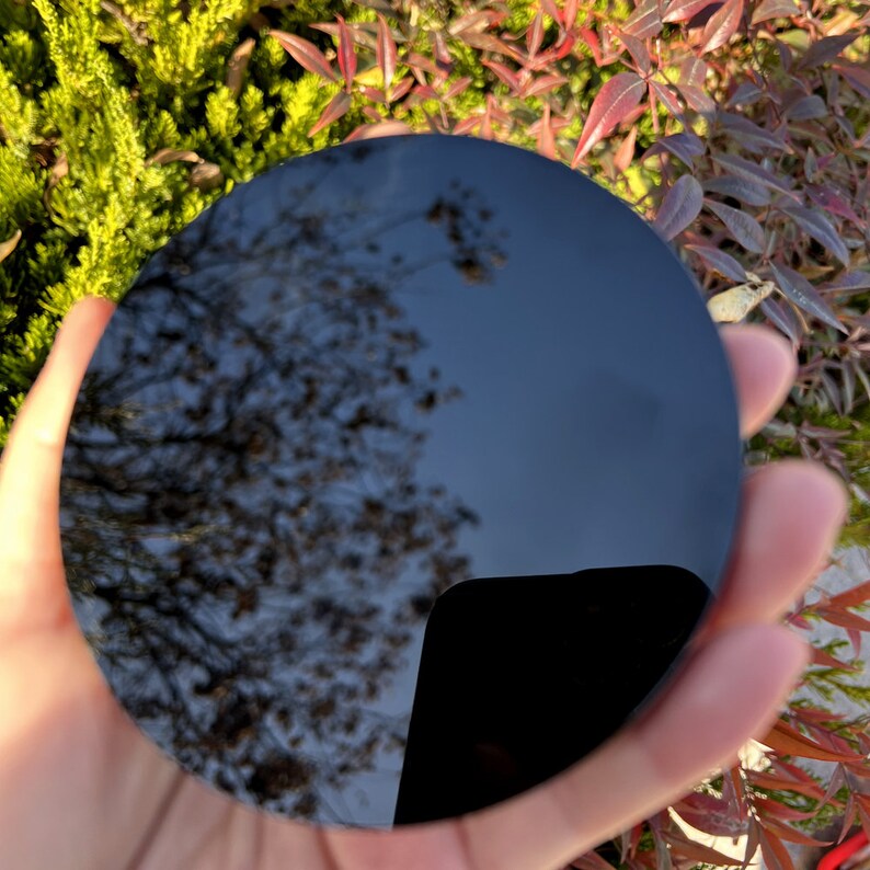 Handmade Obsidian Mirror Obsidian Scrying Mirror Crystal - Etsy