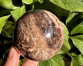 Rare black opal Quartz Sphere/ black opal sphere/ black opal Crystal Ball/ black opal Quartz301g#Q318