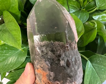 Green Phantom Quartz Tower, Chlorite Crystal, Scenic Stone