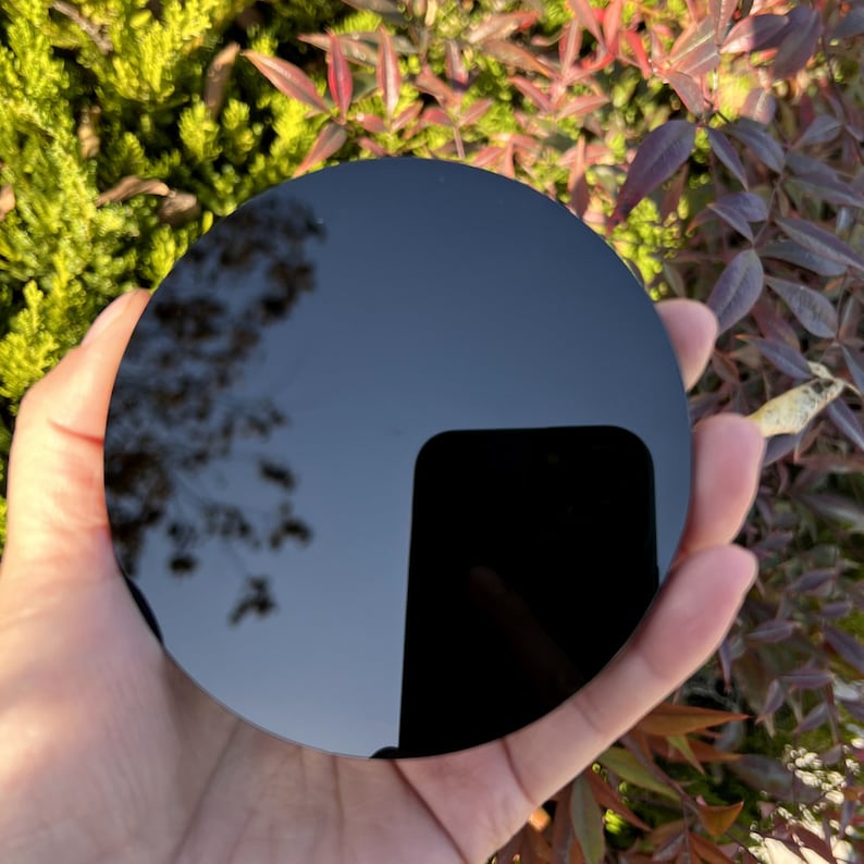 Handmade Obsidian Mirror Obsidian Scrying Mirror Crystal Etsy
