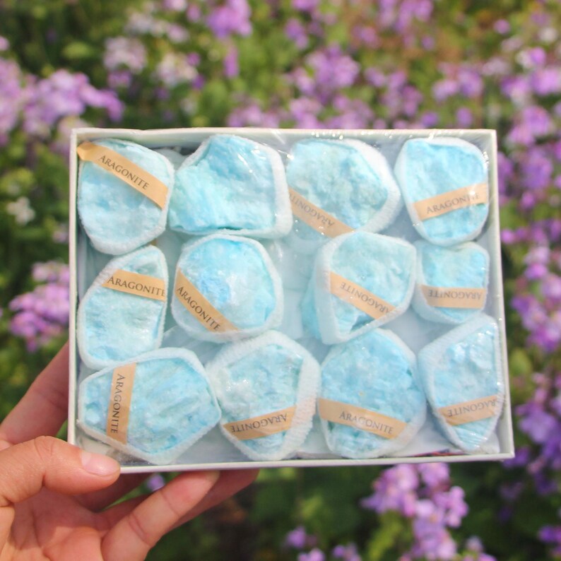 Blue Aragonite Crystal | Natural Raw Mineral Specimen Afghanistan image 2