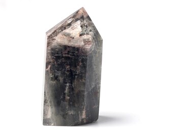 Rare Natural Green Phantom Quartz Polished Tower/Lodolite Included Garden Phantom Quartz Point/crystal specimen63g#Z375