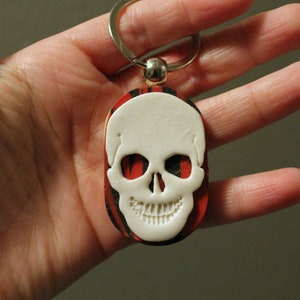Skull Keychain Polymer Clay
