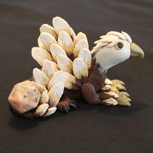 Gryphon Dice Holder Polymer Clay Figurine