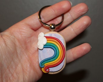 Rainbow Keychain Arcilla Polimérica