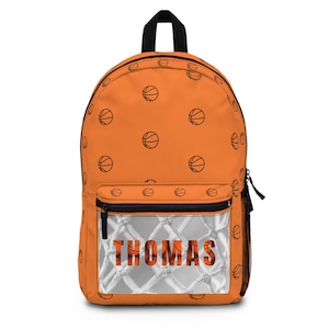 Basketball-Themed Backpack for Kids, Sports Bag, Personalized Backpack, School Gear, Gift for Young Athletes