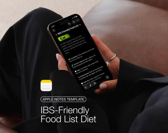 Plantilla de lista de alimentos para el SII – Tabla de notas sobre la dieta baja en FODMAP: comer, limitar y evitar alimentos de Apple