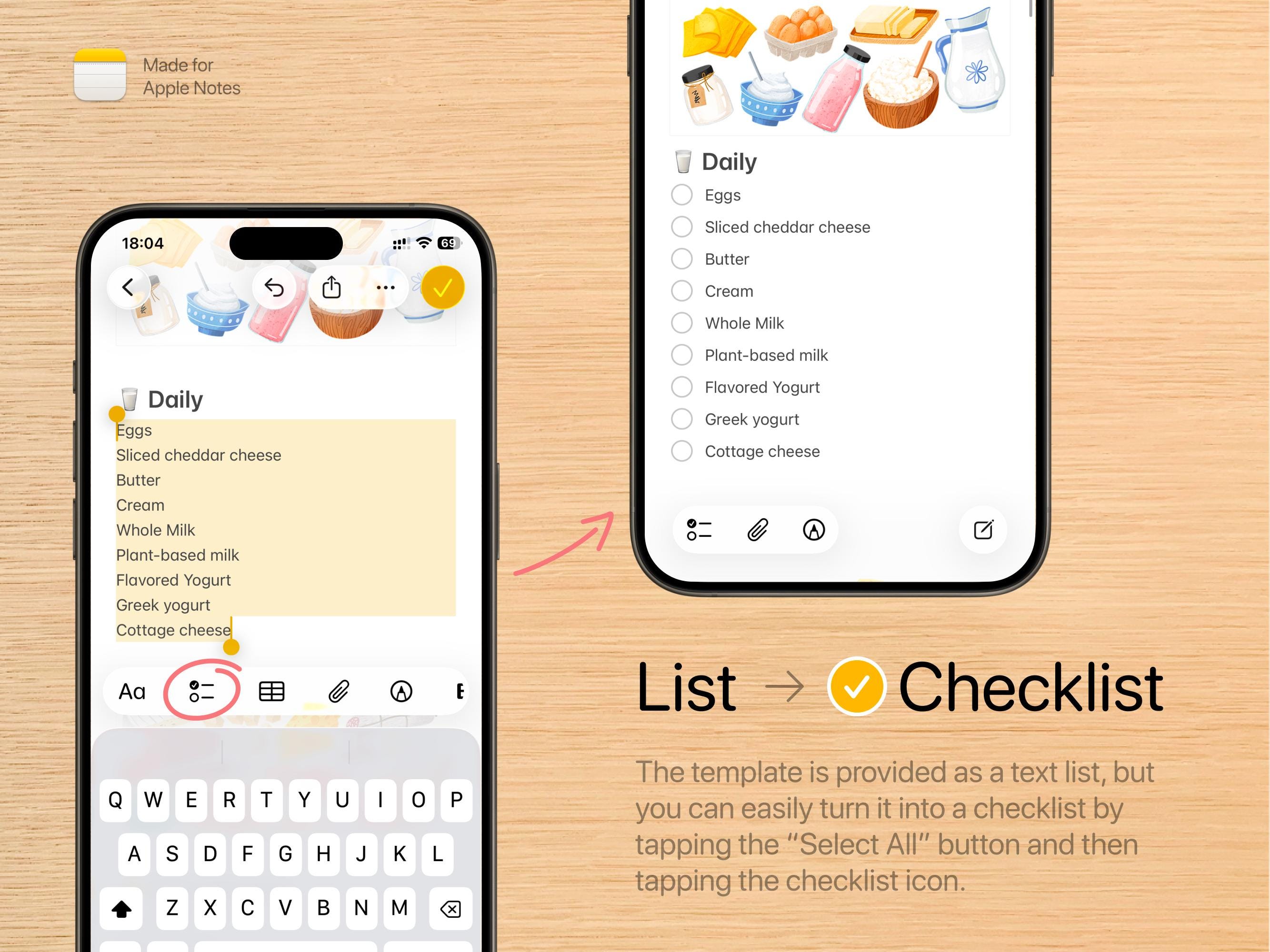 Skincare Routine Apple Notes Template for iPhone iPad Mac | Morning ...