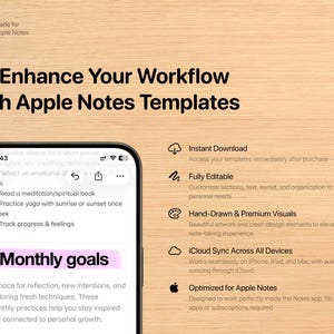 Mall för meditationsplanering – Morgon Kvällsyoga Apple Notes Mindfulness för iPhone, iPad och Mac bild 7
