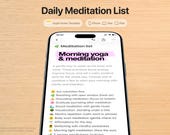 Meditation Planner Template – Morning Evening Yoga Apple Notes Mindfulness for iPhone, iPad & Mac