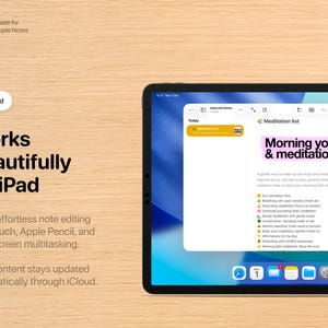 Mall för meditationsplanering – Morgon Kvällsyoga Apple Notes Mindfulness för iPhone, iPad och Mac bild 5