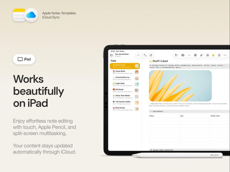 Apple Notes Templates Bundle — 8 Digital Planner Productivity Notes for ...