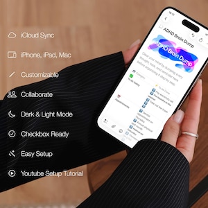 ADHD Brain Dump Template — Daily Planner Apple Notes Focus Mental Clarity for iPhone, iPad & Mac image 3