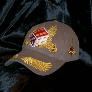 Dados de Zeus béisbol Gorra Khaki hombres sombrero bordado Rebel Glam Rock