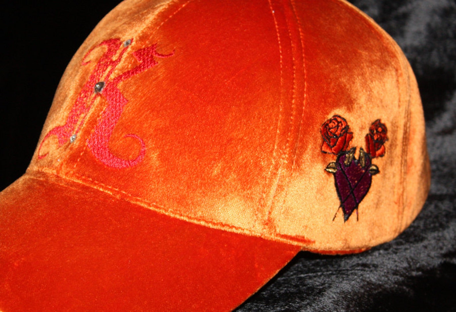 Monogram Hat Women Baseball Cap Unique Design Glam Rock Etsy