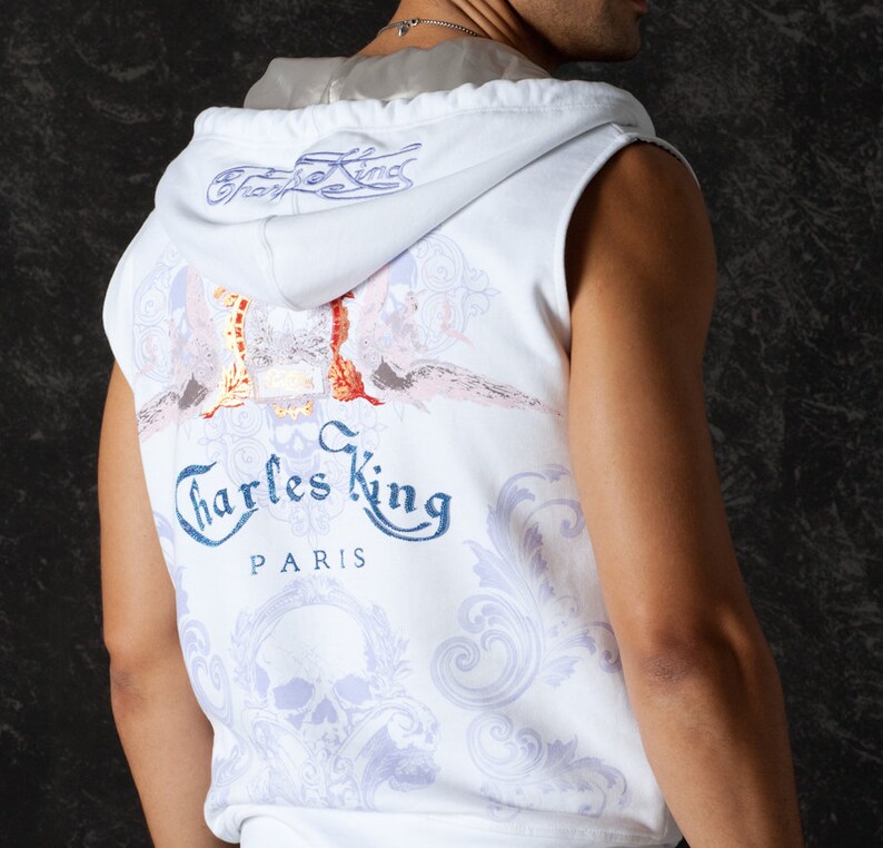 Free Shipping Sleeveless Men Hoodie Guns&wings Glam Rock Rebel Etsy