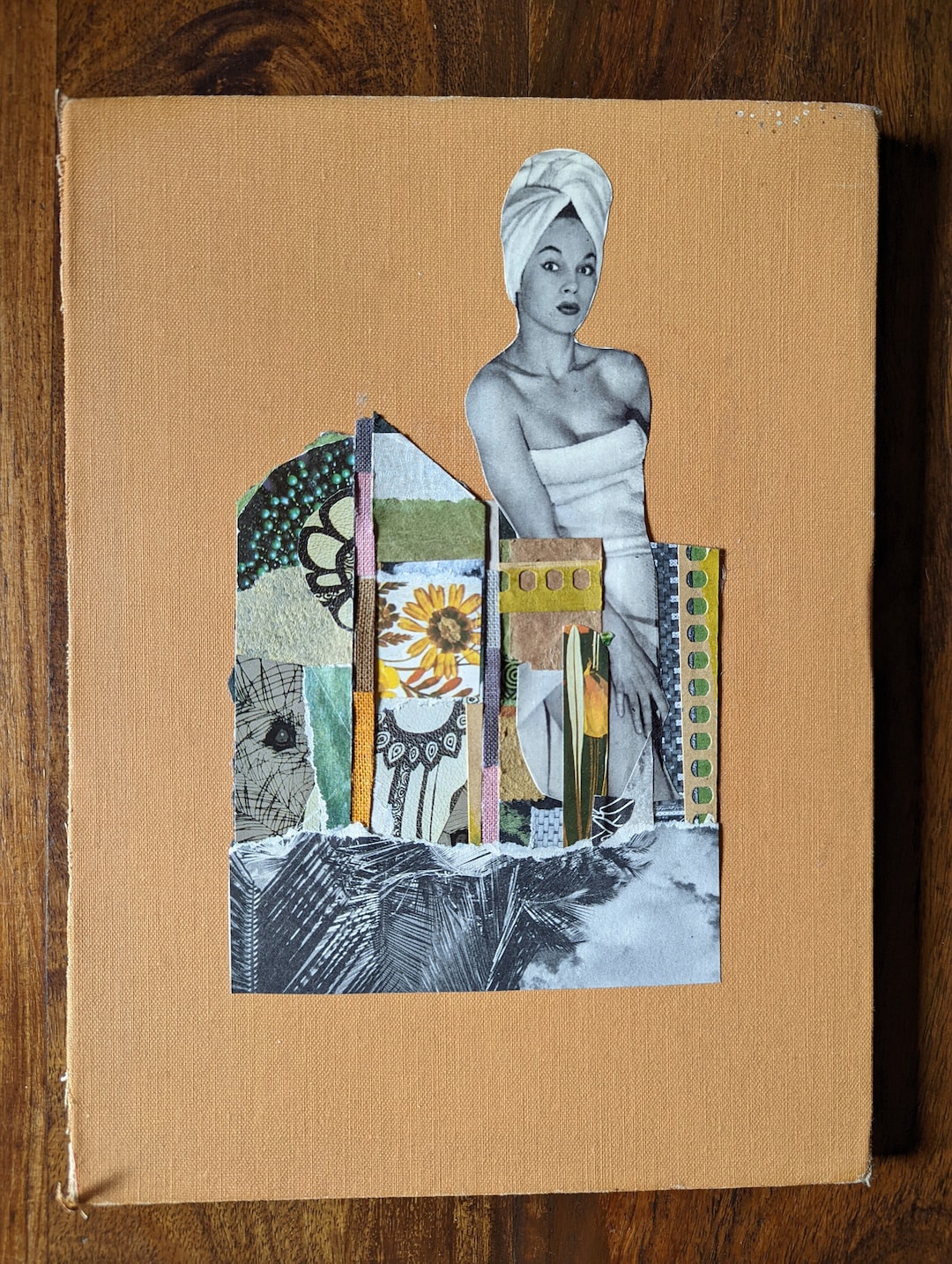 Handmade Collage Art Retro Kitsch Mixedmedia Acrylic Etsy