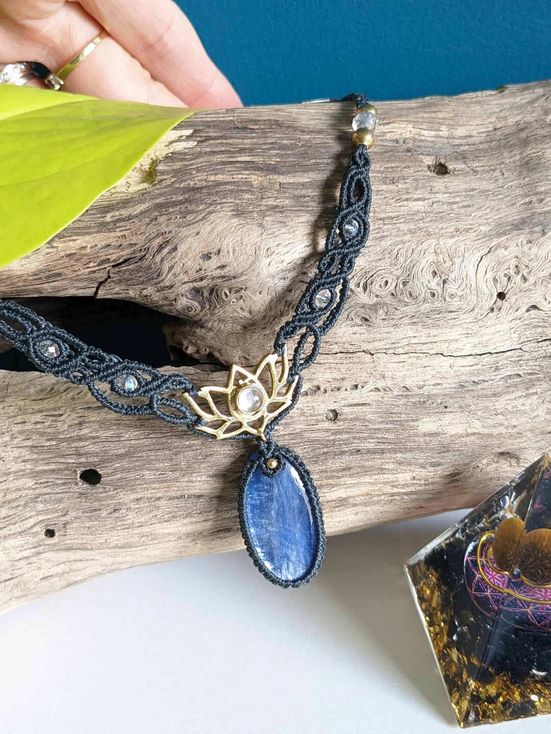 Collier Choker Perles D'eau Douce Naturelles - Macramé Réglable Fait Main - Longueur 30 Pouces