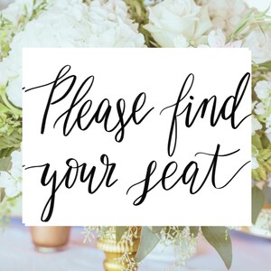 Hand Lettering Table Sign