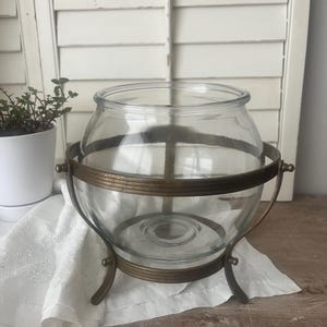 Brass Glass Bowl Stand