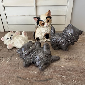 Cat Figurines Ceramic UCGC Japan Lot