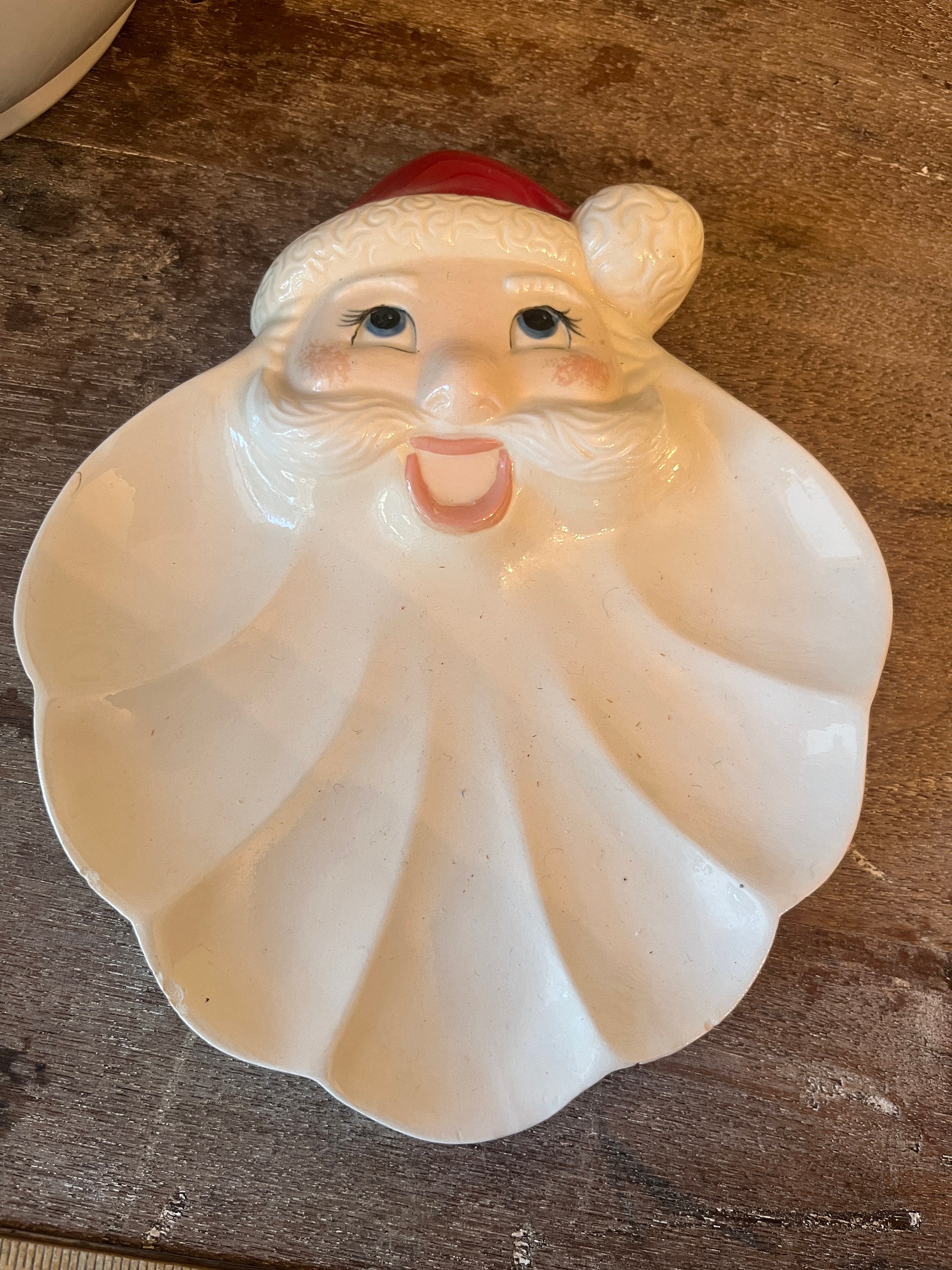 Vintage Santa Plate - Etsy