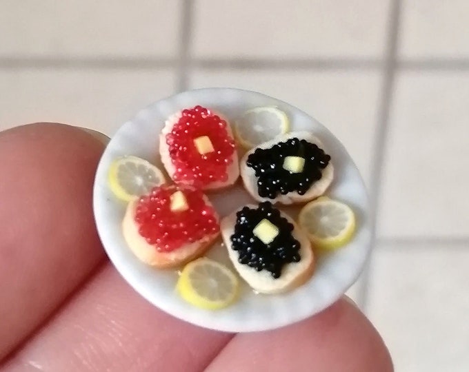 Cibo In Miniatura Per Case Delle Bambole Scala 1:10 - 20 Pezzi Di Pesce Alla Griglia, Artigianale