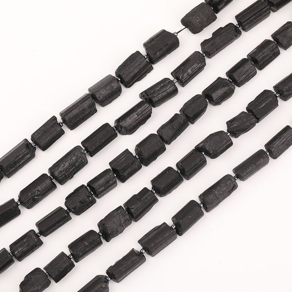 Black Tourmaline Tube Loose Beads Charms for Jewelry - Etsy