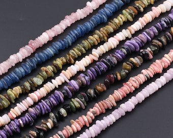 Bulk Natural Gemstone Chip Beads,Assorted Stones Strand Beads Crystal Gemstone Chip Necklaces Irregular Shaped Freeform Jewelry Making