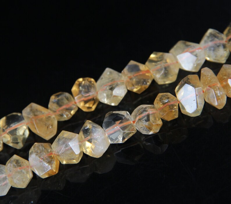 Full Strand,Top Drilled Natural Citrine Quartz Slice Sticks Beads,Raw Yellow Crystal Graduated Cut Slab Point Nugget Pendants Jewelry