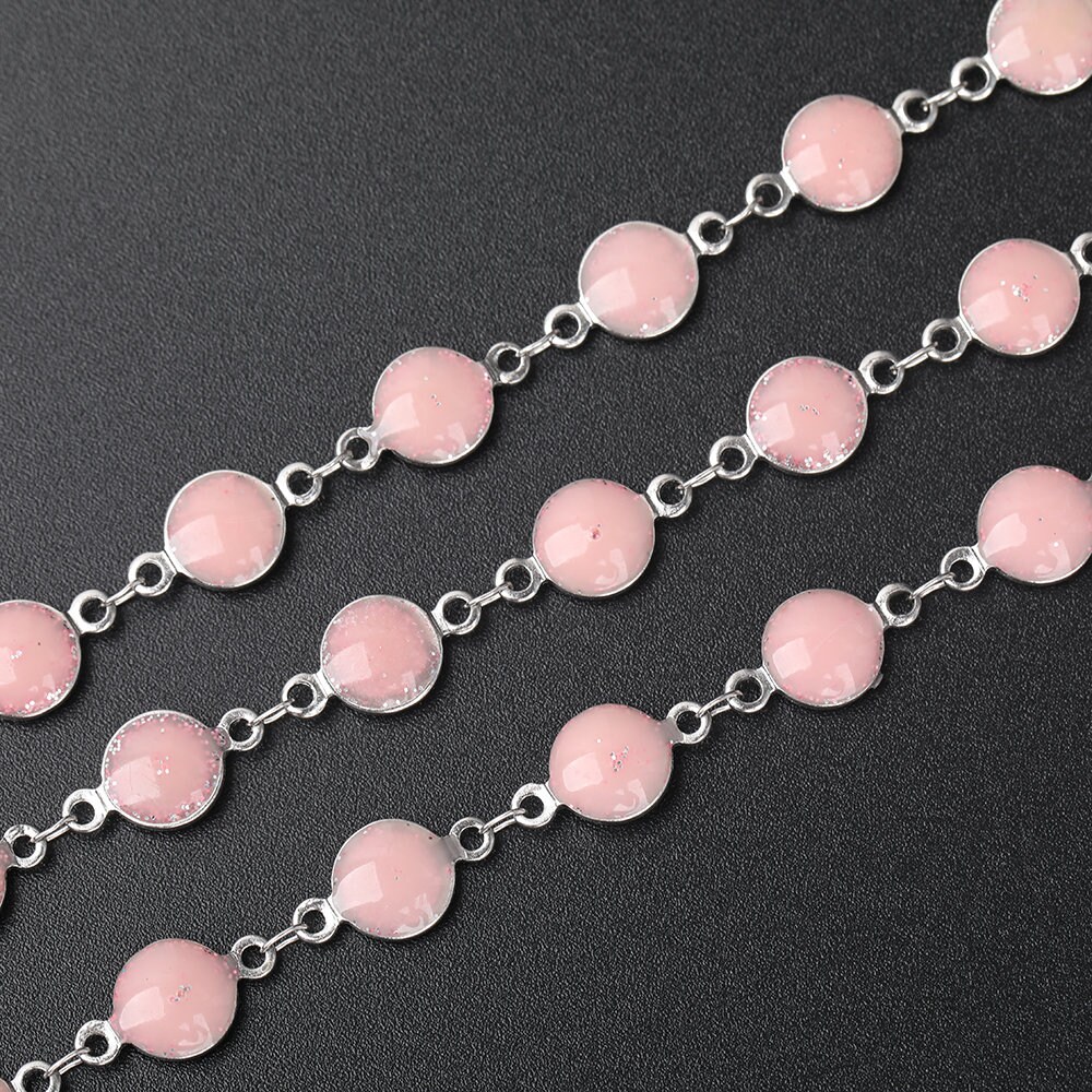 10feet Shining Plastic Beaded Chain Rosary Bracelet Etsy