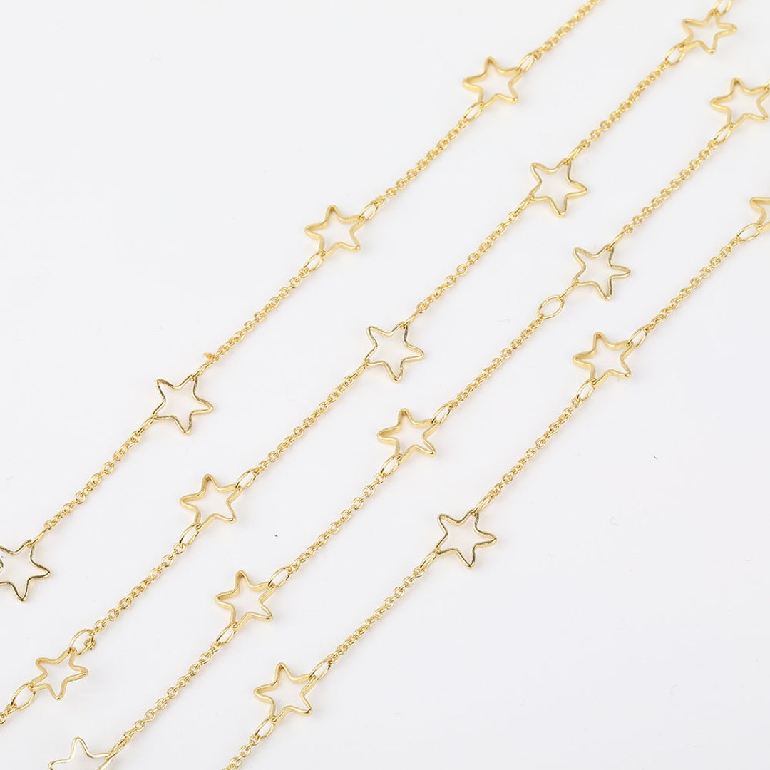 Star Rings Wallet Chain 10feet/lot Star Chain for Jewelry Making,gold Copper Rosary Chains ...