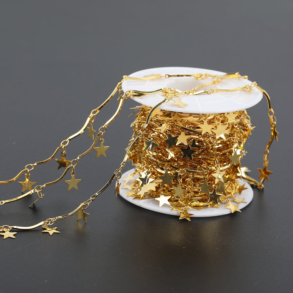 Dangling Star Chains for jewelry making Stars Chain Copper Etsy