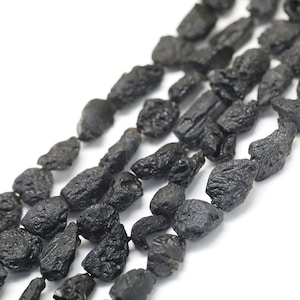 Full strand Meteorite Gemstones Rough Semi-precious stones Drilled Nuggets Charms for Jewelry Making,Meteorite Supplies Loose Bead