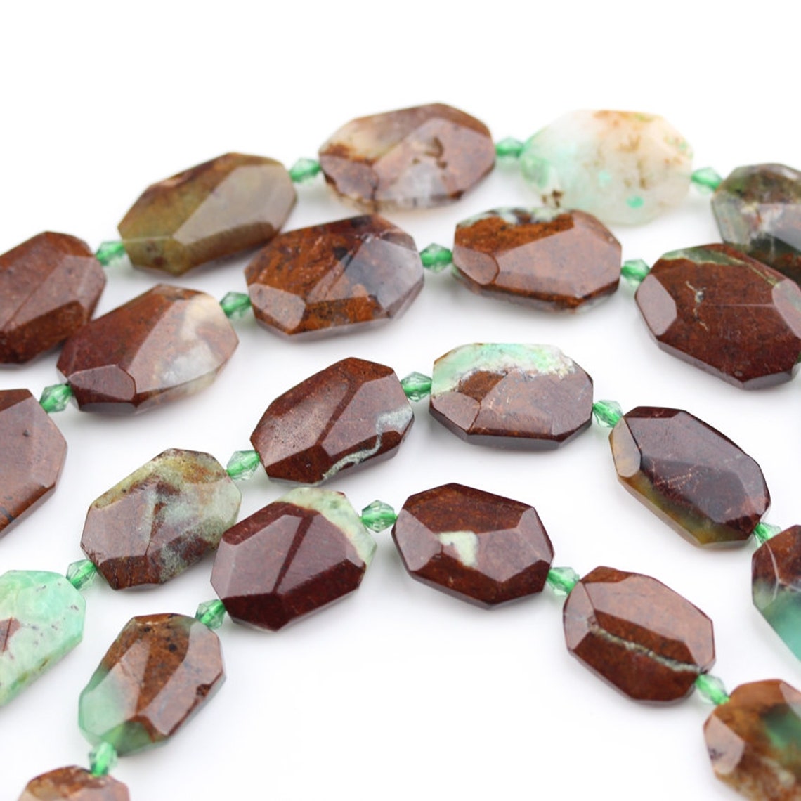 Full strand Australian Jade Center Drilled Faceted Slab Loose Etsy