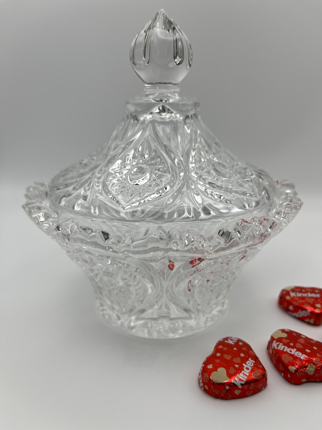 Vintage Crystal Candy Dish With Lid Made in Germany Nachtmann 6 TRULY