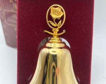 Vintage Avon Golden Rose Bell in Box 1980er Jahre, Sammler Avon Bell