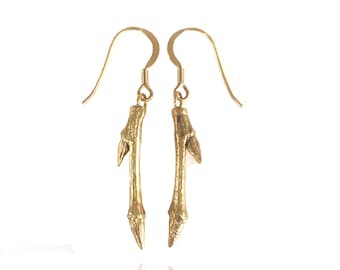 Gold Twig Earrings