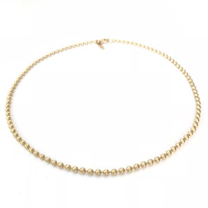 Gold ball chain choker