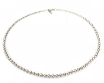 Silver ball chain choker
